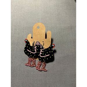 Acrylic Chicken‎ Earrings